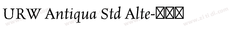 URW Antiqua Std Alte字体转换